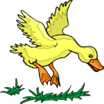 Duck Landing Clip Art