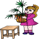 Girl with Plant