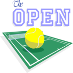 Tennis - The Open Clip Art