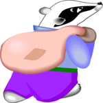 Badger with Bag