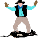 Calf Roping 2 Clip Art