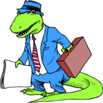 Business Dinosaur 1 Clip Art