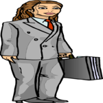 Woman in Suit Clip Art