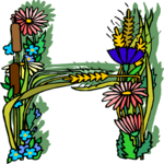 Flowery H 1 Clip Art