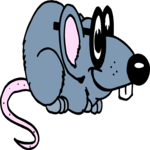 Rat Wearing Eyeglasses Clip Art