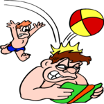 Hit by Beach Ball Clip Art