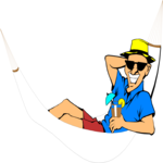 Man in Hammock 1 Clip Art