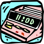 Digital Alarm - 11 o'Clock Clip Art