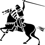 Knight - Silhouette 09 Clip Art