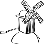Windmill - Sketch Clip Art