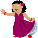 Girl in Dress 31 Clip Art