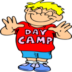 Boy at Day Camp Clip Art