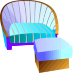 Chair & Ottoman 2 Clip Art