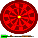 Dart & Board 1 Clip Art