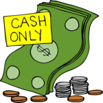 Cash Only Clip Art