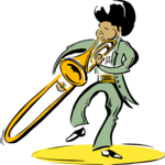 Trombone Player 6 Clip Art