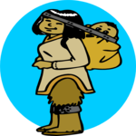 Eskimo Girl & Baby 2 Clip Art