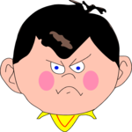 Pink Cheeks - Angry Clip Art
