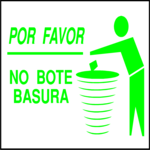 Don't Litter - Spanish
