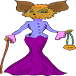 Cat in Dress Clip Art