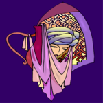 Woman with Veil Clip Art