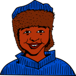 Woman in Blue Clip Art