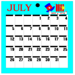 46 July - Wed Clip Art