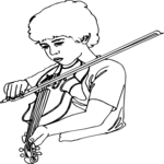 Violinist 08 Clip Art