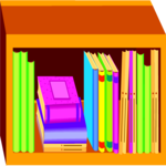 Book Shelf 4 Clip Art