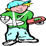 Skateboard Injury Clip Art