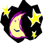 Moon & Stars Clip Art