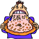 Eating Pizza 2 Clip Art