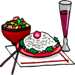 Rice & Vegetables Clip Art