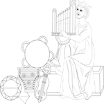 Historical Musician 10 Clip Art