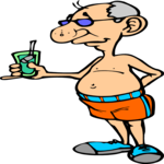 Man on the Beach 4 Clip Art