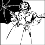 Woman with Umbrella 1