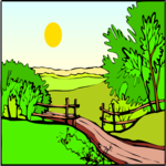Country Path 2 Clip Art