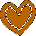 Ginger Bread Heart Clip Art