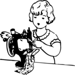 People, Girl Sewing 2
