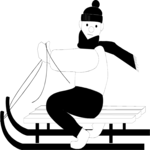 Sledding 01 Clip Art