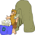 Recycling - Caveman Clip Art