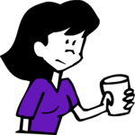 Purple Shirt Woman Clip Art