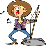 Cowboy Singing Clip Art
