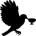 Bird Drinking Clip Art