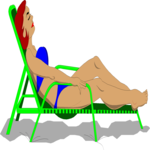 Sunbathing 02 Clip Art