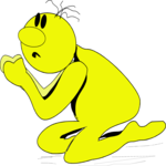 Yellow Dude Praying