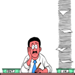 Work Piled Up 04 Clip Art