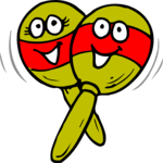 Maracas - Smiling Clip Art