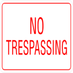 No Trespassing