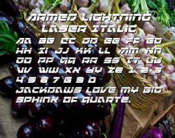 Armed Lightning Laser Italic font